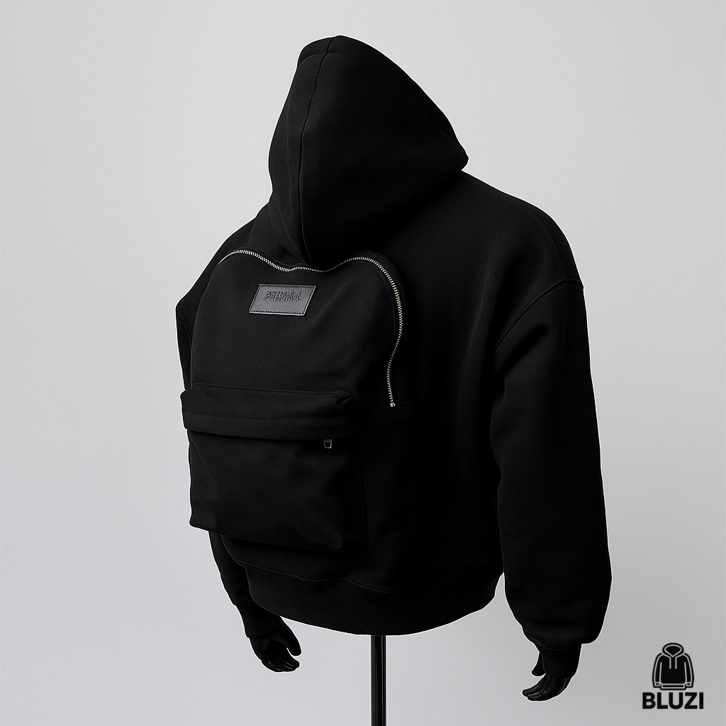 Bluzi™ – bluza z wbudowanym plecakiem